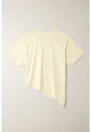 Topmark Camiseta Con Ruedo Asimétrico Crudo De Ajuste Cómodo Para Mujer