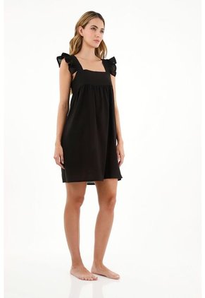 Topmark Vestido De Tiras Con Bolero Negro Para Mujer