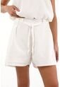 Topmark Short De Tela Con Textura Crudo De Ajuste Cómodo Para Mujer de topmark