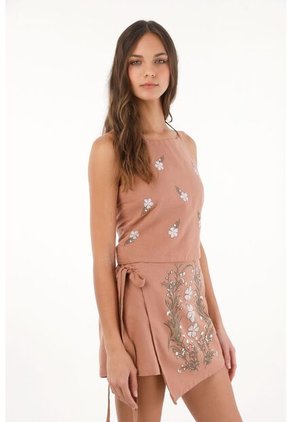 Topmark Camisa Halter Con Estampado De Flores Para Mujer