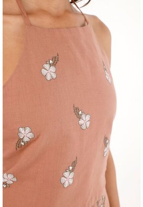 Topmark Camisa Halter Con Estampado De Flores Para Mujer