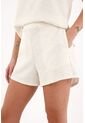 Topmark Short De Tela Con Textura Crudo Para Mujer de topmark