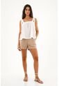 Bermuda Café De Tiro Alto Para Mujer de topmark
