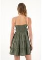Topmark Vestido Corto De Tiras Verde Para Mujer de topmark