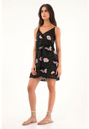 Topmark Enterizo Corto Con Estampado De Peces Para Mujer