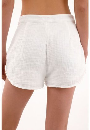 Topmark Short Tiro Alto De Tela Con Textura Crudo Para Mujer