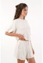Topmark Short Con Pretina Elástica Crudo Con Diseño Limpio Para Mujer de topmark