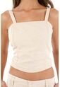 Topmark Camisa Crop De Tiras Crudo Con Acabado Suave Para Mujer de topmark