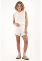 Topmark Short De Tela Con Textura Crudo De Acabado Suave Para Mujer Con Acabado Suave de topmark