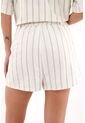 Topmark Short Con Estampado A Rayas Verdes Con Detalle Frontal Para Mujer de topmark