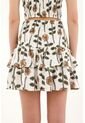 Topmark Falda Corta Con Estampado De Flores Con Cuello Marcado Para Mujer de topmark