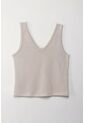 Topmark Camiseta Básica Manga Sisa Crudo Con Textura Suave Para Mujer de topmark