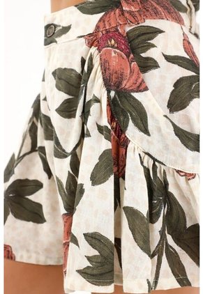 Topmark Bermuda Con Estampado De Flores Para Mujer