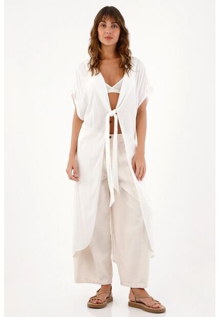 Topmark Kimono Con Escote En V Crudo Para Mujer