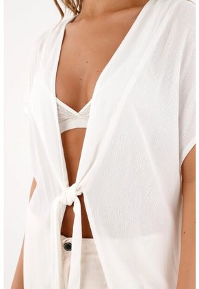 Topmark Kimono Con Escote En V Crudo Para Mujer