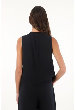 Topmark Chaleco De Tiras En Delantero Negro Para Mujer