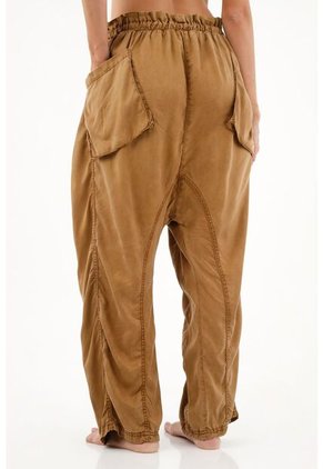 Pantalón Café Oversize Para Mujer