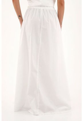 Topmark Falda Larga Con Flores En Pretina Crudo Para Mujer