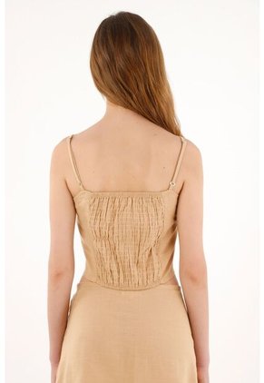 Crop Top Con Estampado De Palmeras Para Mujer