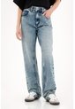 Topmark Jean Recto Tiro Alto Azul Para Mujer de topmark