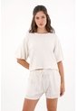 Topmark Camisa Con Mangas Abombachadas Crudo Para Mujer de topmark
