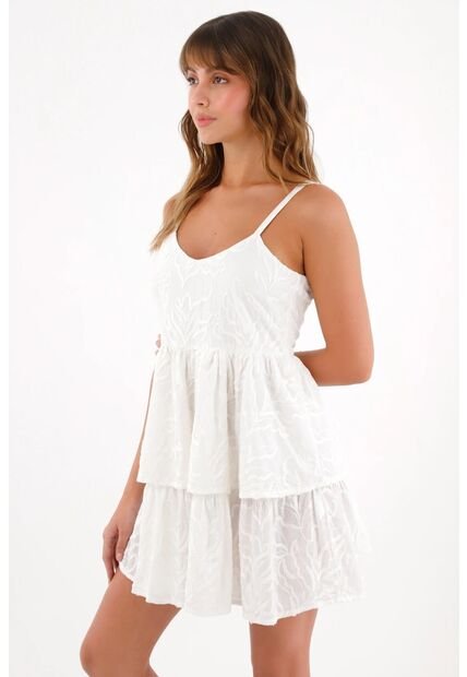 Topmark Vestido Corto Con Diseño De Flores Crudo Para Mujer