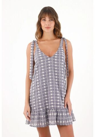 Topmark Vestido Corto Con Escote En V Morado Para Mujer topmark