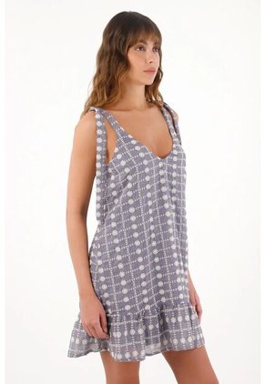 Topmark Vestido Corto Con Escote En V Morado Para Mujer