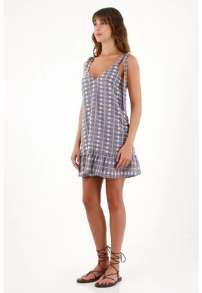 Topmark Vestido Corto Con Escote En V Morado Para Mujer