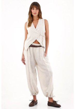 Topmark Pantalón Tipo Jogger Gris Para Mujer