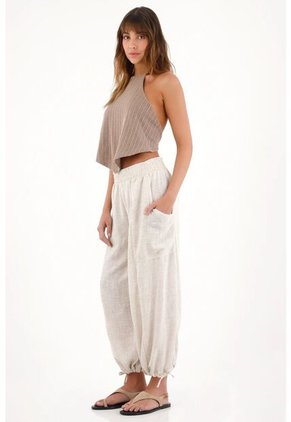 Topmark Camiseta En Tela Tejida Café Para Mujer