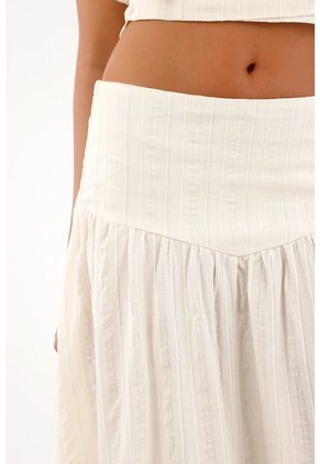 Topmark Falda Larga Con Fajón Ajustado Crudo Para Mujer