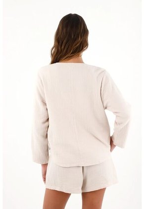 Topmark Abrigo Abierto Con Estampado De Flores Para Mujer