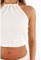 Topmark Camiseta Tipo Crop Con Escote En Posterior Crudo Para Mujer de topmark
