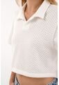 Topmark Camiseta Crop Amplia Crudo Para Mujer de topmark