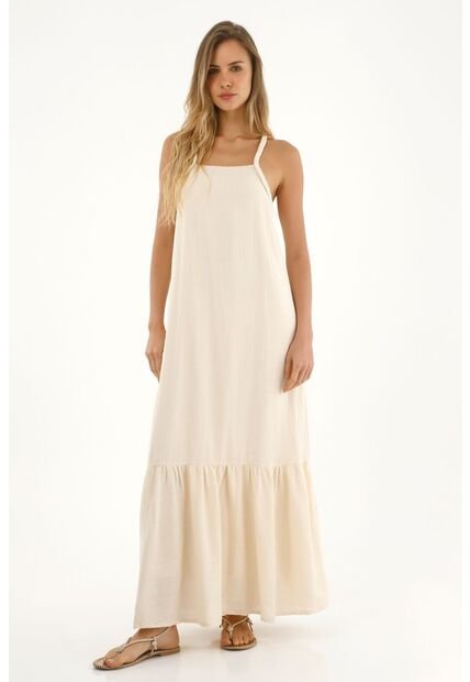 Topmark Vestido Largo De Tela Con Textura Crudo Para Mujer