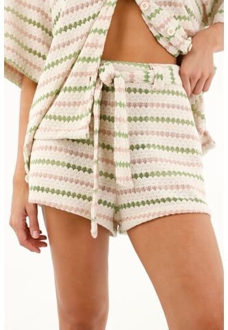 Topmark Bermuda Tejida Con Cinturón Para Mujer topmark