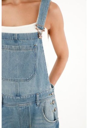 Enterizo Tipo Overall En Denim Para Mujer