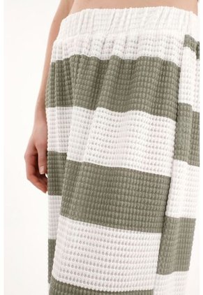 Topmark Pantalón Recto Tejido Con Diseño A Rayas Para Mujer