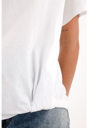 Topmark Camiseta Con Detalle Anudado Blanca Para Mujer