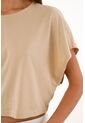 Topmark Camiseta Crop Amplia Café Para Mujer de topmark