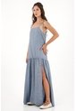 Topmark Vestido Largo De Tiras Azul Para Mujer de topmark