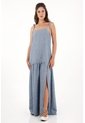 Topmark Vestido Largo De Tiras Azul Para Mujer de topmark