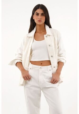 Topmark Abrigo Crudo Con Tela Tejida En Frente Para Mujer topmark