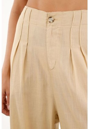 Bermuda De Tiro Alto Con Guardapolvo Para Mujer