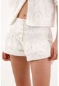 Topmark Short En Ojalillo Con Corte Globo Crudo Para Mujer de topmark