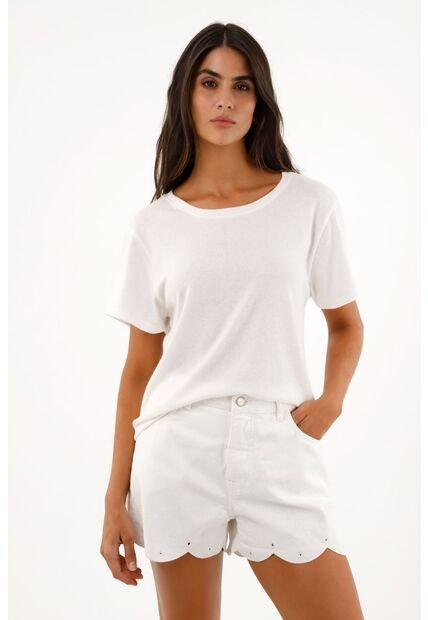 Topmark Camiseta Blanca De Tacto Suave Para Mujer