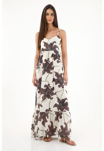 Topmark Vestido Largo Con Estampado De Flores Para Mujer