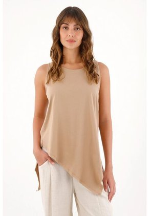 Topmark Camiseta Manga Sisa Gris Para Mujer