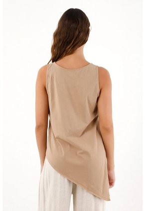 Topmark Camiseta Manga Sisa Gris Para Mujer